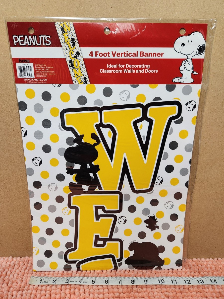 Eureka Peanuts 4 Foot Vertical Banner Peanuts Snoopy Classroom