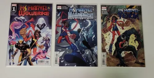 🔑Ms. Marvel & Wolverine/Moon Knight/Venom (2022) NM/NM- Complete Set One-Shots