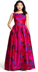 adrianna papell floral gown