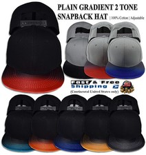 Snapback Gradient Visor Baseball Adjustable Mens Womens Flat Bill Unisex New