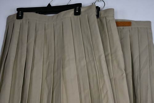 Girl's French Toast 3-Pack Pleated Skirt with Front Tabs Khaki 18 - Picture 2 of 4