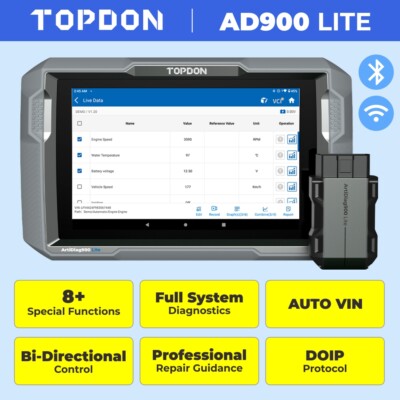 Topdon AD900 Lite OBD2 Scanner Car Diagnostic Tool Full System Bidirectional