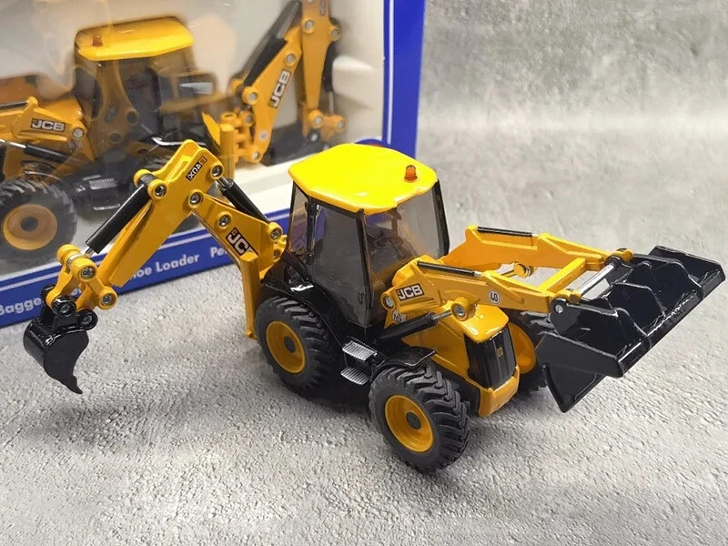 1:50 Scale Diecast Alloy JCB 4CX Backhoe Loader Engineering Vehicle Cars Model - Image 4 of 4