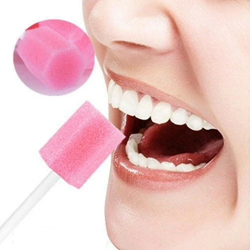200x Disposable Oral Care Sponge Swabs Tooth Cleaning Mouth Swab With Stick - Bild 10 von 18