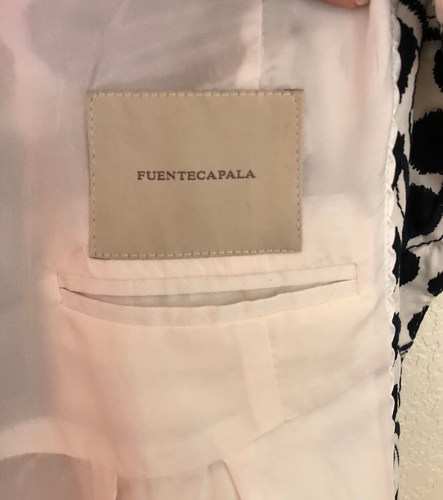 Fuente Capala Jacket Polkadots Peplum Black and White Size 6 - Picture 6 of 9