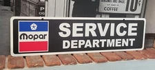 Mopar Service Department Aluminum Sign  6" x 24"