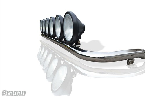 Barra de techo + luces puntuales para camión delantero de acero inoxidable cromo Volvo FE 06 - 13 - Imagen 5 de 11