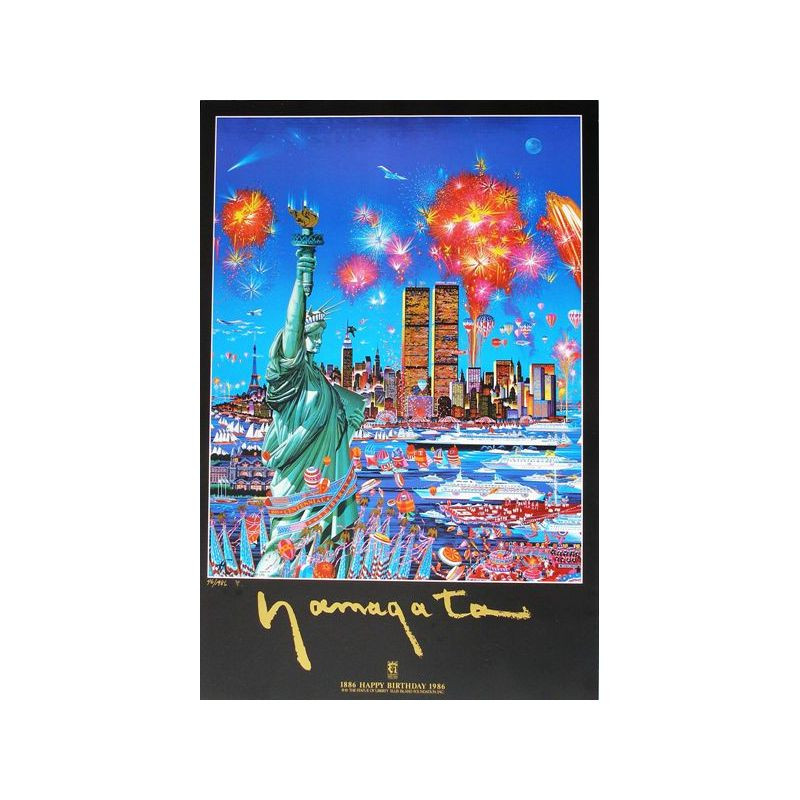 Happy Birthday Liberty - Hiro Yamagata Ltd Ed Print 100 yr