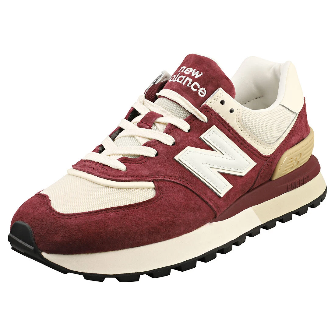 New Balance 574 Mens Burgundy Casual Trainers