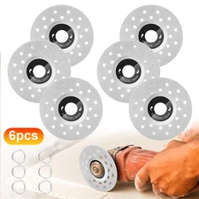 6PCS 4" Rock Slab Grinding Disc Diamond Tile Cutting Saw Blade for Angle Grinder