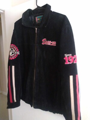 Snap-On Tools Black Suede Leather Jacket 2008 Tools Edition Mens