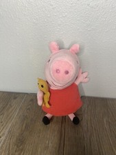 Ty Beanie Baby 6" PEPPA PIG Plush Animal Stuffed Toy. No Tags. Used.