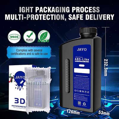 JAYO 10KG ABS-Like Resin 405nm Photopolymer Resin 3D Printer JAYO 10KG ABS-Like Resin 405nm Photopolymer Resin 3D Printer