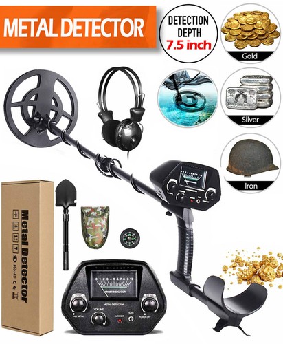 Metalldetektor Gold Metal Detector Wasserdicht Tiefensonde mt Kopfhörer LCD - Bild 1 von 23