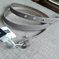 Gap Pink  Brown Neutral Polkadot Belt Skinny Thin NWT Medium