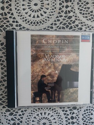 Vladimir ASHKENAZY Signed CHOPIN Piano Sonata No.2 3 Fantasie CD Klavisesonaten 