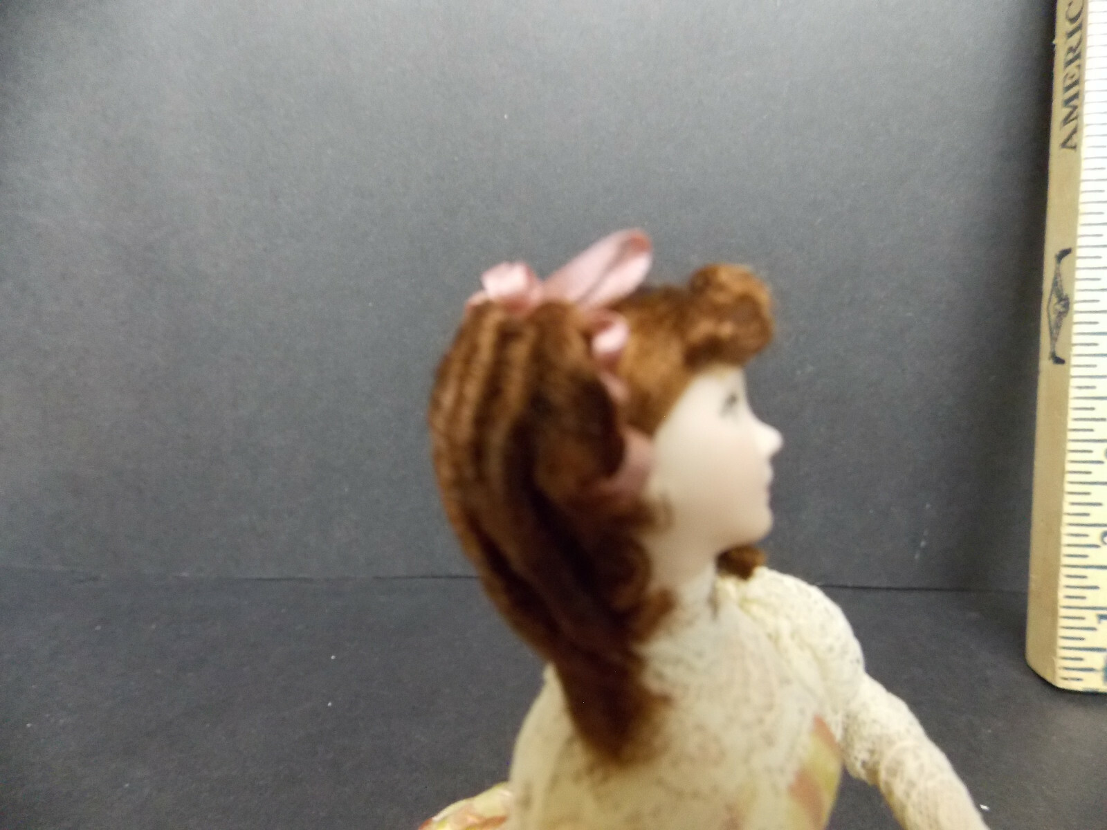 DOLLHOUSE DOLL PORCELAIN VICTORIAN LADY W/ AUBURN HAIR eBay