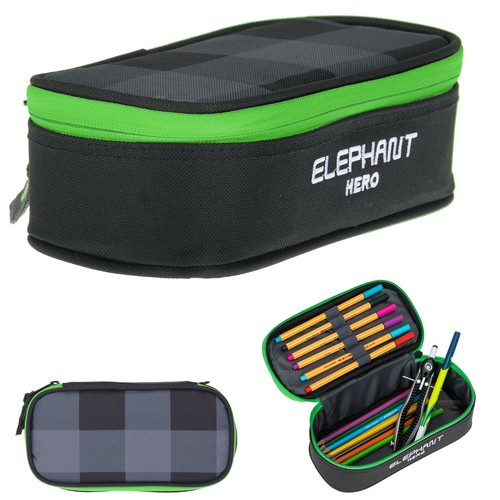 Trolley 4T Set Jungen Elephant Hero Signature Schultrolly 12610 PlaidGrün +tsmbf - Bild 4 von 12