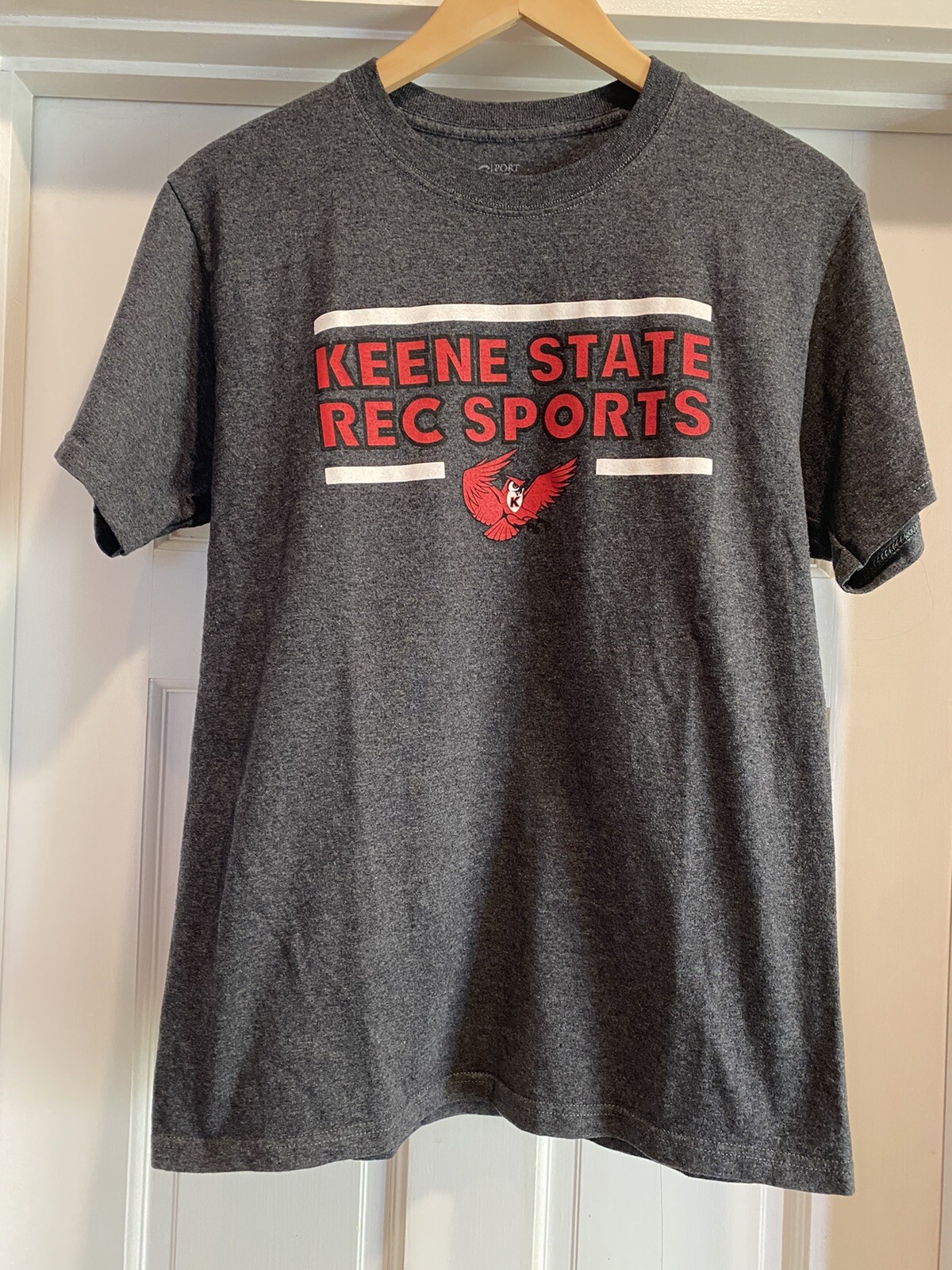 T shirt uomo media Keene State Rec sportiva grigia manica corta M