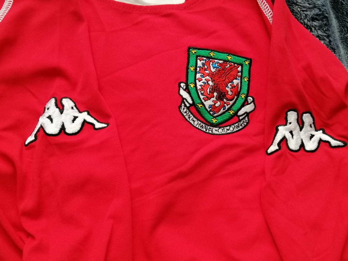 Maillot De Football Domicile Équipe Nationale Du Galles 2002 2004