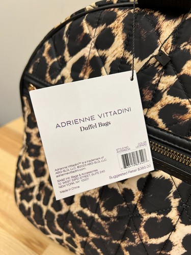 Adrienne Vittadini Quilted Nylon Carry On Rolling Duffle Bag MSRP $385 NWT - Picture 4 of 14