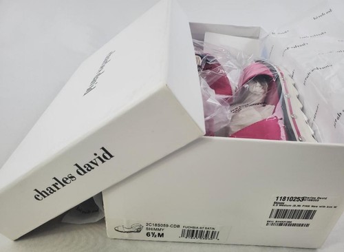 Charles David women shoes sandals Shimmy 2C18S059-CDB pink satin sz 6.5M $98 - Picture 12 of 12