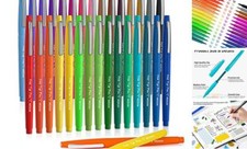 Felt Tip Pens, Medium Point Assorted Markers Pens For Journaling, 30 Colors
