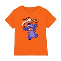 Lilo & Stitch Kinder T-Shirt, Orange, 7-8 Jahre, Baumwolle, Evil Laugh