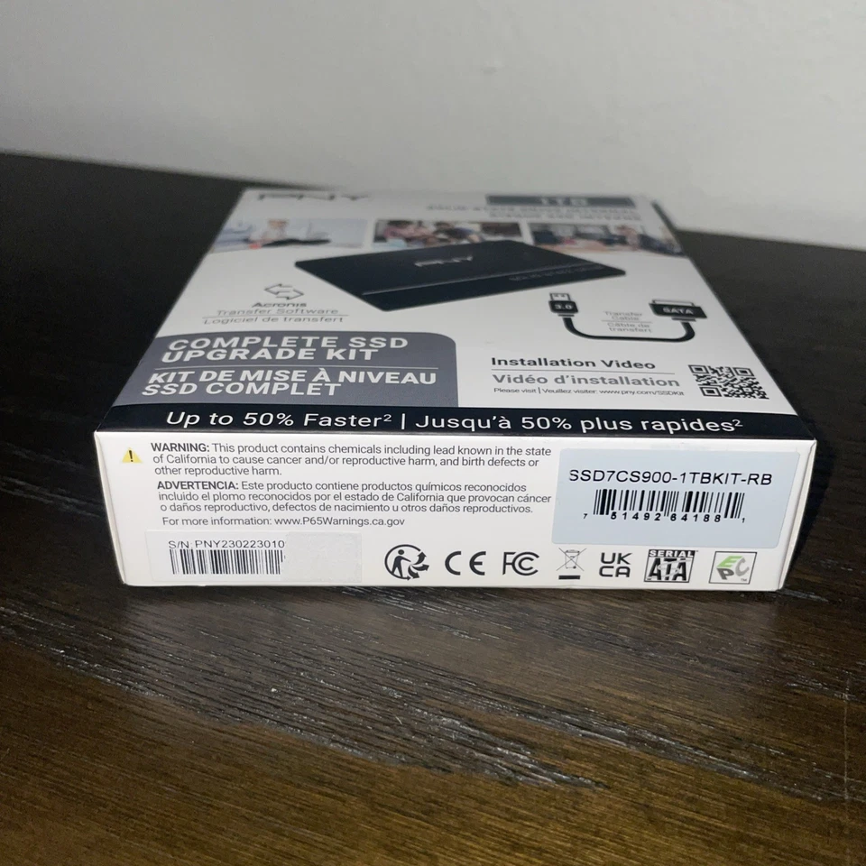 NEW - PNY  1TB Solid State Internal Drive Complete SSD Upgrade Kit CS900 2.5” - Image 3 of 3