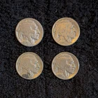 1935-1937 Buffalo Nickel 5C US Coin Lot of 4 Native American Profile Circulated