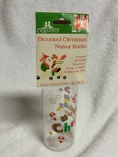 Vintage Baby's 1st Christmas Cribmates Decorated Christmas Nurser Bottle