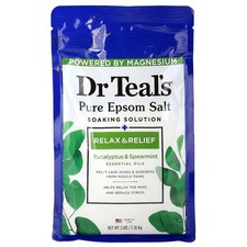 Pure Epsom Salt Soaking Solution, Eucalyptus  Spearmint, 3 lbs 1.36 kg 