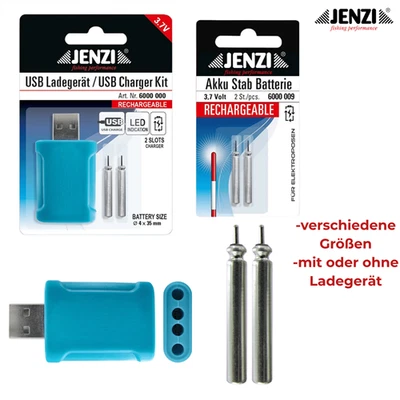 Jenzi Akku Stab Batterie LIR425 LIR435 2 Stück wiederaufladbar USB Ladegerät - Bild 1 von 3