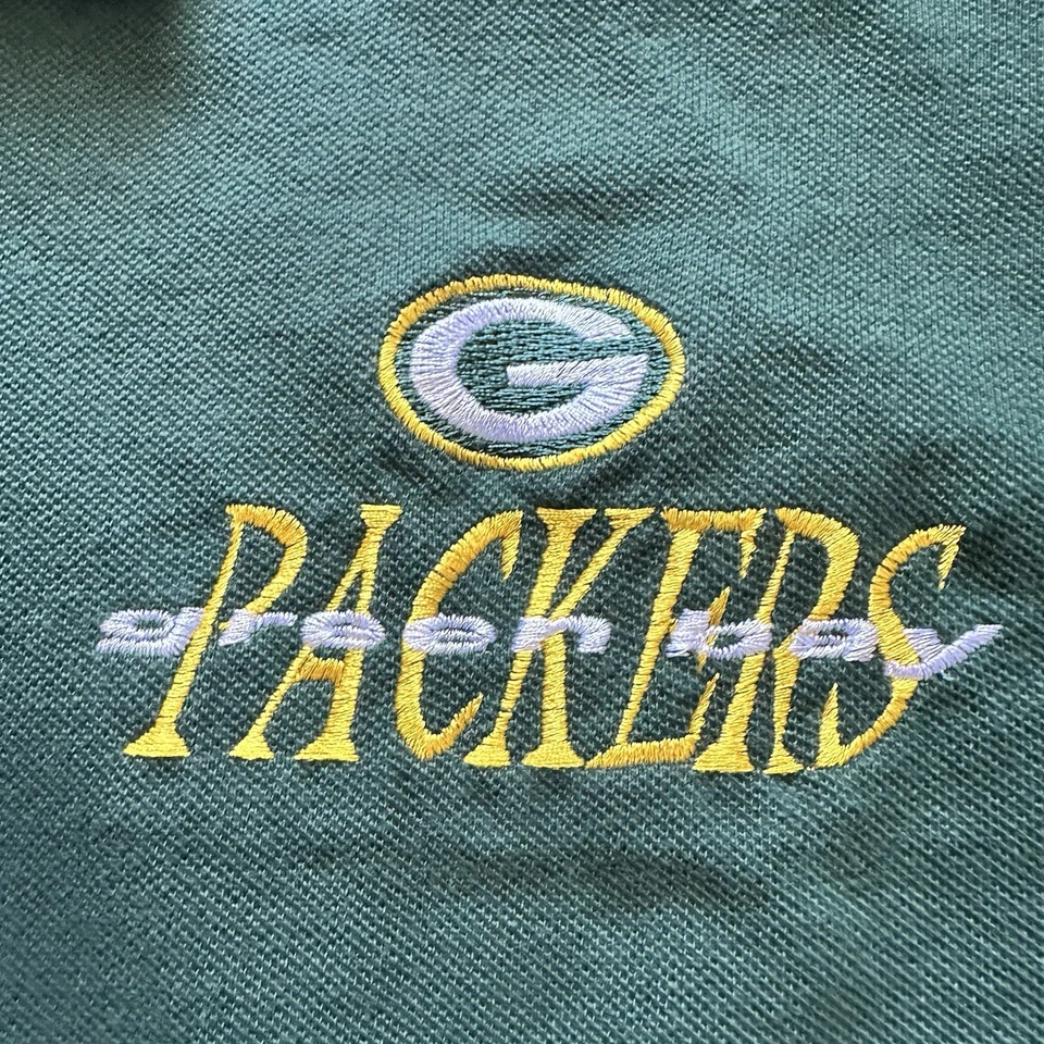 Polo Vintage Green Bay Packers Pro Player Verde Tamanho Grande - Imagem 2 de 4