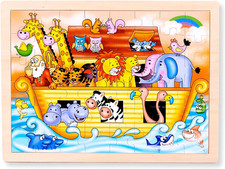 Noah Jigsaw Puzzles for Toddlers Age 3-5, 48Pcs Preschool Educational Learning T