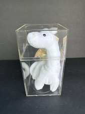 Ty Beanie Baby Magic Dragon White Iridescent Wings 1995 w/ Case Tag