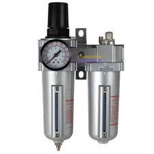 3/4" Compressed Air Moisture Filter Regulator Oiler Separator Lubricator Combo