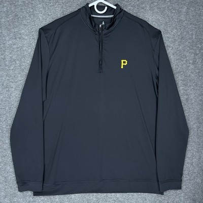 Johnnie-O 1/4 zip Performance Shirt Mens 2XL Black MLB Pittsburgh Pirates