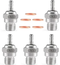N3 Hot Spark Glow Plug for RC Nitro Engines Car Truck Buggy Pack of 5, Spark... 