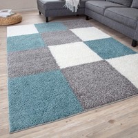 THE RUGS Area Rug – Modern Luxury Shaggy Rug, Multicolour Pattern Carpet, Ultra