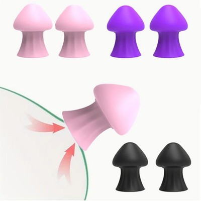 1Pair Adult Silicone Mushroom-Shaped Breast-Sucking Device Nipple Clamps Sucker