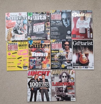 Total Guitar Magazine x 6 Bundle + Guitarist + Uncut total of 10 some with CD 