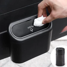 Accmor Car Trash Can with Lid, Mini Auto Dustbin Garbage Organizer with 30 Pcs P