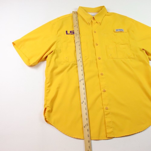 LSU Tigers Columbia PFG Omni-Sombra Hombres Camisa Abotonada Ventilada Pesca Talla M - Imagen 6 de 10