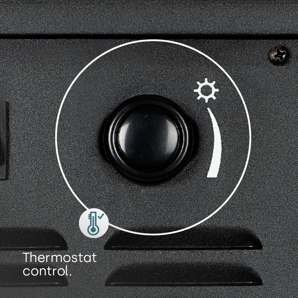 LIVIVO Electric Stove Heater Fireplace with Log Effect and Thermostat Control - Image 4 of 4