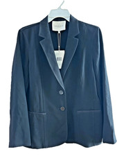  648 Lafayette 148 New York Black Single Breasted Blazer Sz 6 1480