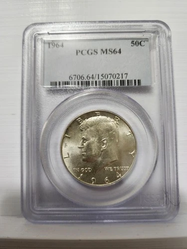 1964 PCGS MS64 Kennedy Half Dollar Silver