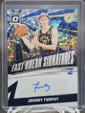 JOHNNY FURPHY 2024-25 DONRUSS OPTIC ROOKIE FAST BREAK PRIZM RC AUTO Q5384