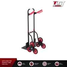 W/ 6 TPR Wheels Stair Climbing Hand Truck Capacity:440lbs Telescoping Handle