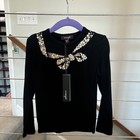 imoga Girls Black Long Sleeve Crew Neck Bow Accent Top Size 2 — photo 1